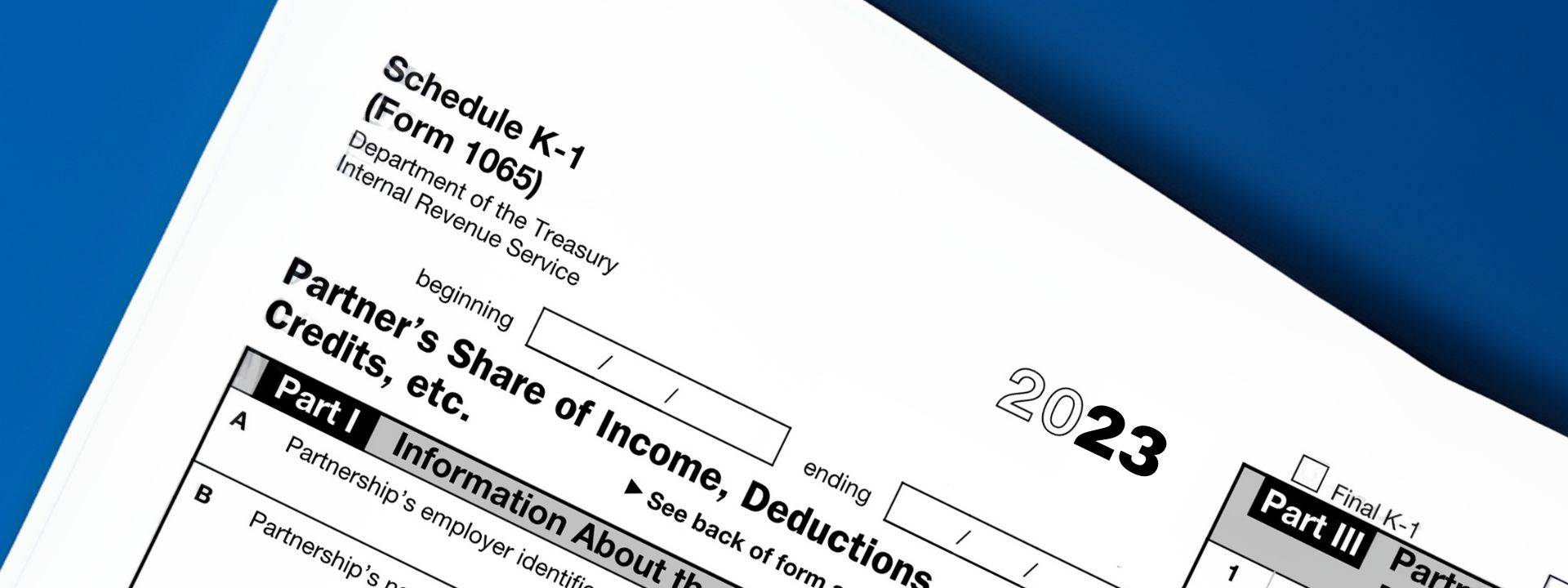 Cost Segregation Report Impact on a Schedule K-1